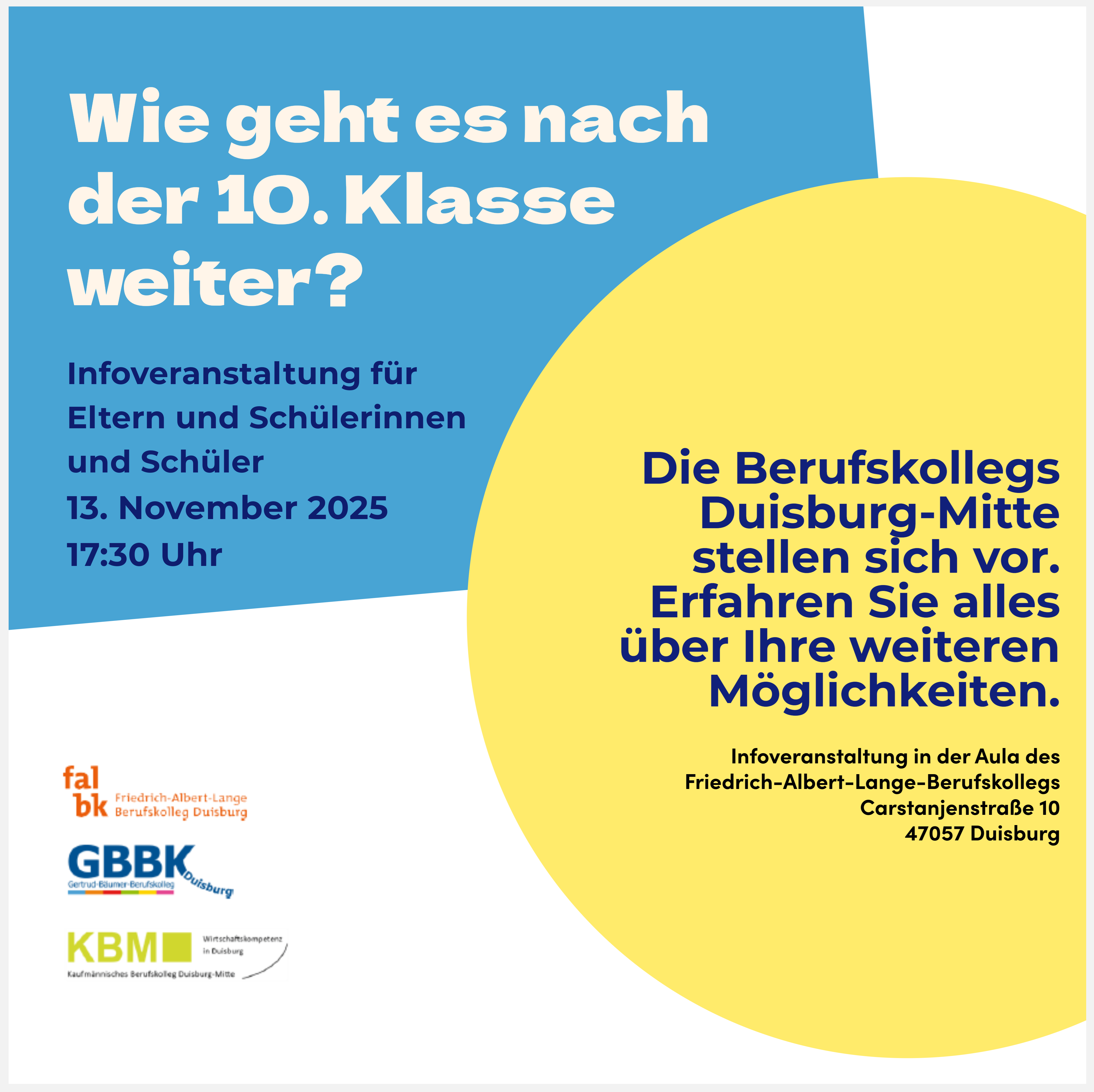Vorbeischauen und informieren!